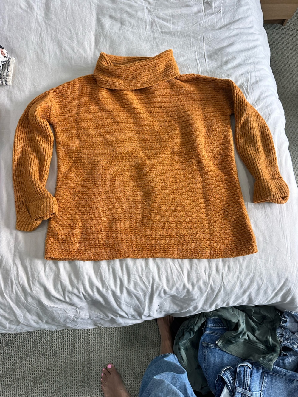 Anthropologie Women's Sweater in Mustard Orange